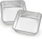 Homikit 6 Inch Square Cake Tin, Stainless Steel Small Cake Pan Set of 2, Ideal for Birthday Wedding Christmas Layer Cakes Baking, Healthy & One Piece Design, Matte Finished & Dishwasher Safe