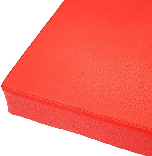 KicKiq Wasserdichtes Bankkissen für den Außenbereich, 2- und 3-Sitzer, PU-Leder, Gartenbankauflage mit Reißverschluss, Esszimmer, Terrasse, Bankkissen für Schaukelstuhl (Rot, 100 x 45 x 5 cm)