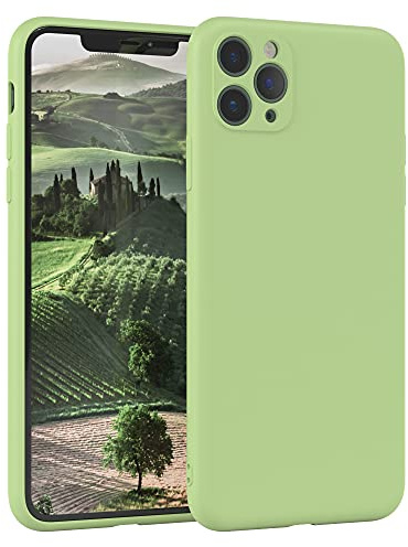 EAZY CASE - Custodia in silicone per iPhone 11 Pro Max Custodia morbida protettiva con protezione della fotocamera Protezione sottile Premium Cover TPU Telefono Bumper in Verde