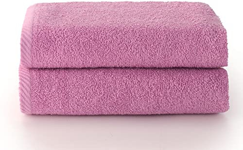 Top Towel - Plus - Toallas de baño grandes - Toallas baño - 2 toallas cara o bidet - 30x50 cms - Algodon 100% - Malva