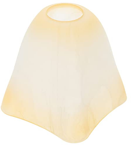 Lurrose Lampenschirm Glas Ersatzschirm Ersatzglas Lampenglas Lampenabdeckung für Tischlampe Wandlampe Stehlampe Wandleuchte Pendelleuchte Kronleuchter Deckenleuchte Gelb