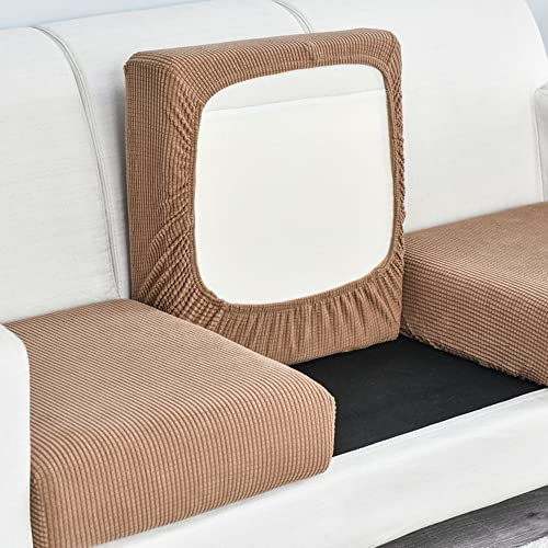 Elover Sofa Sitzkissenbezug-Hochelastischer Sitzbezug,Wohnzimmer Sofa Sitzbezug Möbelbezug rutschfest und weich, mit elastischem Boden