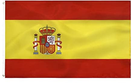Bandera españa grande para Exterior 90x150cm ,Bandera de España balcón Reforzada y con 2 Ojales metálicos Spanish flag (1)