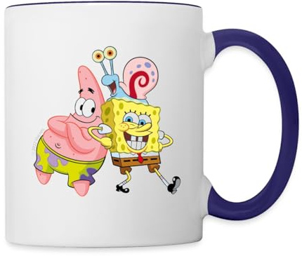 SpongeBob Schwammkopf Mit Patrick & Gary Tasse Zweifarbig
