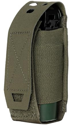 TOPTACPRO Molle Flashlight Holder for Duty Belt Vest Backpack Elastic Tactical Pouches Molle Flashlight Pouch Portable Multiuse Tool Pouches 500D Nylon (D:Ranger Green)