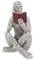 Cyrank Statuetta Donna Lettura, Resina Statuetta Lettura Astratta Sculture Innovativa Signora Lettura Polpa Stampaggio Ufficio Studio Libreria Ornamenti(Un)