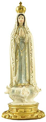 Statue, katholisch, Jungfrau von Fatima, 19,1 cm, geeignet für Altar-Dekoration, Sammlung oder religiöse Dekoration. Weiß