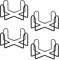 zalati Lot de 4 supports de dessous de verre en métal pour dessous de verre ronds et carrés dans la cuisine et le salon