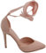 Scarpe Decollete Mules Donna Elegante Punta in Raso Rosa Cipria Tacco a Spillo 12 Cerimonia con Allacciatura Schiava (39 EU)