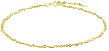 Amor Fußkette Damen Sommerschmuck, 22+3 cm, Gold, Kommt in Schmuck Geschenk Box, 2013908