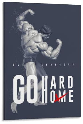 Inspirierende Fitness-Zitate Arnold Schwarzenegger Poster (6) Wandkunst Poster Drucke Heimdekoration Bild Leinwand Gemälde Poster 20 x 30 cm