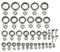 equlup Angelrutenführungsring, 37-teiliges Angelrutenführungs-Top-Tip-Ring-Teleskopguss-Angelruten-Reparaturset Angelrutenteile Zum Austausch für Angelbegeisterte