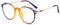 VEVESMUNDO Blaulichtfilter Lesebrillen Metall Groß Rund Nerdbrille Anti Blaulicht Brillen Damen Herren +0.5,+1.0,+1.5,+2.0,+2.5,+3.0,+3.5,+4.0 (1 Stück Gelb&Lila, 1.5)