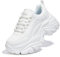 LUCKY STEP Sneakers robuste da Donna, Scarpe Casual con Plateau alla Moda, comode Sneakers con Zeppa (Bianco, 11US-42EU-9UK)