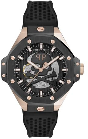 Philipp Plein Herren Uhr Automatik Plein $KELETON ROYAL PWPFA0224 Silikon