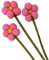 your castle Filzblumen handgemachte Dekoblumen für individuelle Kreationen, nachhaltiges Geschenk, fairer Handel, realistische Kunstblumen, 3 Stück mit rosa Blüten