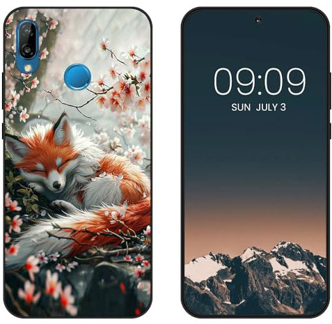WUACYEAMING für Huawei P20 lite Hülle,Mode Schutzhülle Schwarz Handyhülle mit Aesthetic Muster Weich Silikon Dünn TPU Stoßfeste Kratzfest Schutzhülle Cover-Zoro