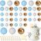 MIAHART Ball Cake Toppers Boho Grass Cake Topper Ball Cake Insert Decoration for Birthday Wedding Baby Shower Party Decorations Boho Themed Party Supplies（53pcs）