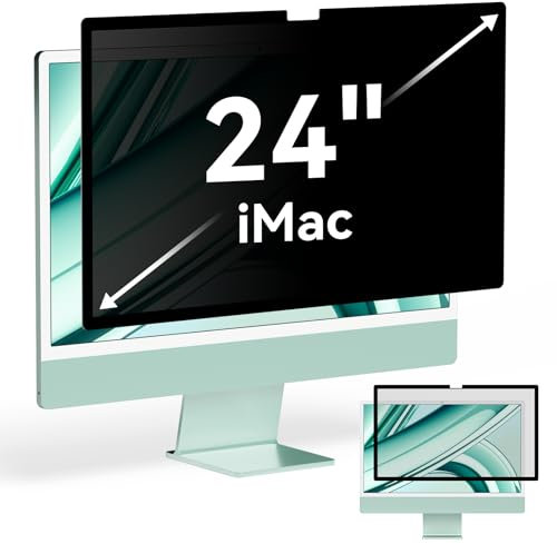 Protescreen Filtre de Confidentialité pour iMac 24 Pouces (2021-2023,M1,M3),Amovible Protection Ecran Filtre Anti Espion Lumière Bleu Reflet,Computer Privacy Screen pour iMac 24