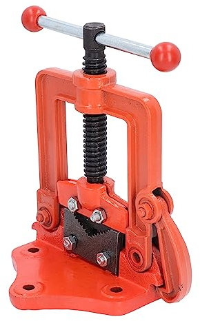 Morsa per Tubi Forgiati, Morsa per Tubi in Ghisa con Infilatore a Morsetto Incernierato per Impieghi Gravosi, Adatta per Tubi 0,8-2,4 Pollici (20‑60 mm), per Idraulici e