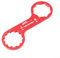 EXTRWORY Praktischer Gabelkappenschlüssel für, Aluminiumlegierung, schwarz/rot, passend für SR für Suntour XCR/XCT/XCM/RST (rot)