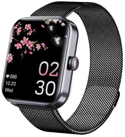 Shirem Track Pro 2.0 Smartwatch - Black-A - Multi-Functional Fitness Tracker with Heart Rate Monitor, Sleep Monitor, and 14 Sports Modes