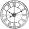 FB FunkyBuys Large Wall Clocks for Living Room Metal Wall Clock Silent Non-Ticking Roman Numerals Wall Clock for Indoor & Outdoor Vintage Clock for Bedroom (Silver-double Edge, 60 CM (24))