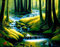 RZHRHJES Wandbild Cruel World Elevates Into Cyan und Gold mit düsterem Himmel, 50 x 70 cm, ohne Rahmen