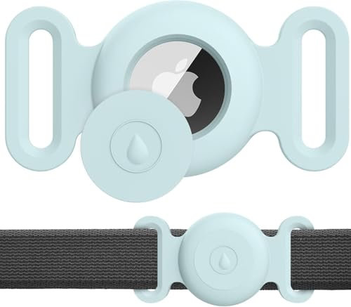 Airtag Cover per Collare Cane, Silicone Custodia Protettiva per Apple Airtag GPS Finder, Porta Airtag per Cani Animali Domestici