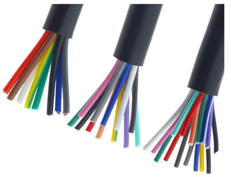 Matériel de communication 18WAG/17AWG 2/3/4/5/6/7/8/10/12 noyaux câble en cuivre conducteur de fil câble électrique en PVC fil à gaine souple fil d'alimentation Fils et câbles(6 cores 1meter,17AWG 1..