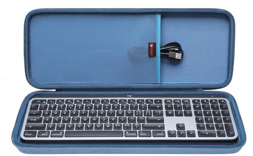 XANAD Hard Case for Logitech MX Keys/MX Keys Advanced MIC Wireless Illuminated Keyboard(Blue)-Inside: 17.2x6.2x1.2