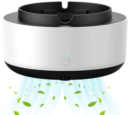 Cendrier intelligent purificateur d'air, cendrier anti odeur interieur maison purificateur, filtre pour cendrier anti odeur, filtre cendrier aspirateur de fumée, cendrier absorbeur de fumée