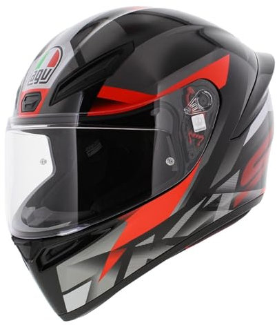 AGV K1 S Fastlap Schwarz Grau Rot sportlicher Motorrad Helm, S