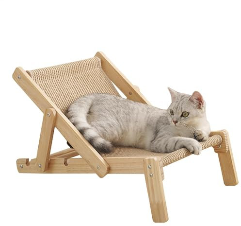 Silla con Tabla rascadora para Gatos - Muebles para rascar Gatos, Cama Relajante para Gatos | Sillón para Gatos, rascador de sisal ecológico, cómodo Descanso para Gatos, sillón Multifuncional pa
