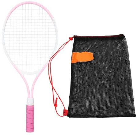 Ronyme Raccorda da Tennis da 21 Pollici per Bambini con Borsa da stoccaggio Non Colpisce l'attrezzatura da Allenamento per Racchette da Tennis Ricreative per, Rosa