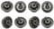 8PCS Dishwasher Wheels Lower Rack, Dishwasher Lower Basket Rack for Universal Dishwasher Cutlery Basket,Dishwasher Basket Rack Wheel Large Lower Wheels Compatible with Bosch/Gaggenau/Neff/Whirlpool