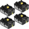 4 × 8000mAh Ersatzakku für Makita Akku 18v 8Ah Li-Ion Ersatzakku für Makita Akku BL1860B BL1860 BL1840 BL1830 BL1860B BL1815 BL1835 BL1850B BL1845 BL1850 BL1860B 194205-3 LXT-400 mit LED Werkzeugakku