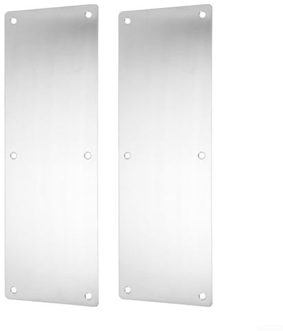 2 Stück Türtrittplatte aus Edelstahl, Metall-Türschild mit Schrauben, Trittplatte für Außentür für jede Schwingtür