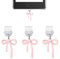 Auiremrti Lot de 3 Charms pour Kindle, Bouchon Anti-poussière avec Noeud Rose, Compatible avec Kindle avec Port de Charge Type C, Cadeau coquet pour Accessoires Kindle