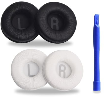 YOUZMY 2 Paar Ersatz-Ohrpolster für JBL Tune600 T450 T450BT T500BT T510BT T520BT JR300BT JR310BT Kopfhörer, 70mm Ohrpolster Memoryschaum, Kunstleder (Passt Nicht zu Tune600BTNC)