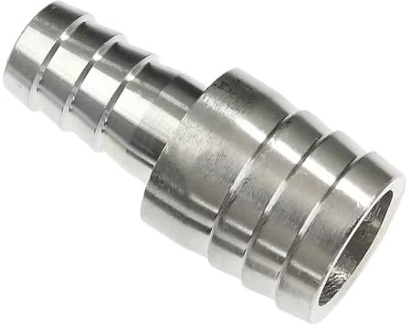 2-Wege-Rohrverschraubung mit Widerhaken for Sanitärreparaturen, Pagodenverbindungsstück, Schlauchverschraubung, 304 Edelstahl, 1 Stück(10mm*38mm)
