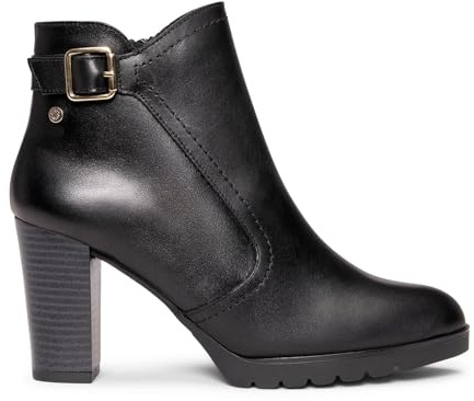 miMaO. Botines tacón alto y plataforma con cremallera lateral y plantilla de gel. Zapatos de piel Fabricado en España