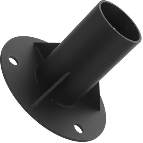 VILLCASE Heavy-duty Metal Fence Post Floor Flange 65mm Inner Diameter Deck Post Bracket Base for Flagpole Mailbox Railing Installation Outdoor Anchor
