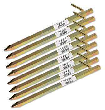 Bodenanker Heringe 30cm -K&B Vertrieb- Erdnagel Erdanker Erdspieß Bauanker Nagel Zelt Zelthering 303 (8 Stück)