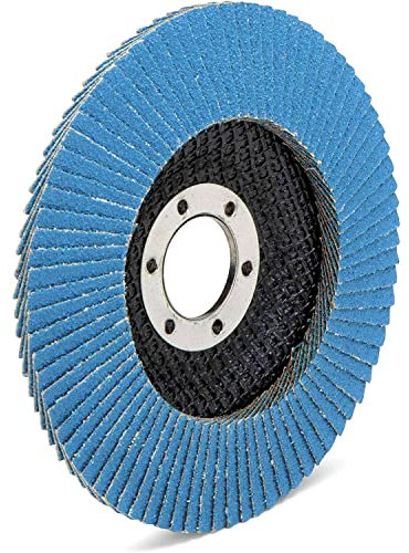 Profi-Fächerscheiben │ blau │ 10 Stück │ Ø 115 mm │ Korn 80 │ Inox │ Schleifscheiben │ Lamellenscheiben