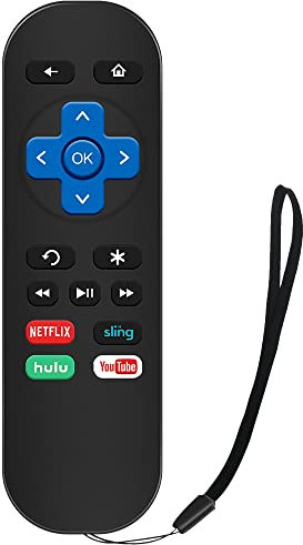 Gvirtue Télécommande de rechange compatible avec Roku Box modèle : Roku 1, Roku 2(HD, XD, XS), Roku 3, Roku LT, HD, XD, XDS, Roku N1, Roku Express, Roku Express+