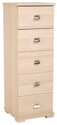 LIBEROSHOPPING.eu - LA TUA CASA IN UN CLIK Mobile cassettiera piccola legno 5 cassetti multifunzione (Rovere)