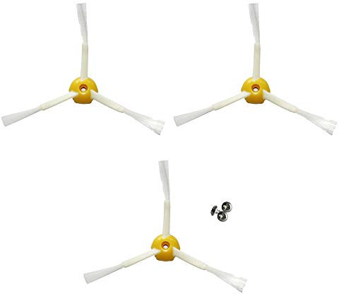 MIRTUX Kit mit 3 Seitenbürsten, kompatibel mit der Roomba-Serie 500, 600 und 700 (alle Modelle) | Seitenbürsten mit 3 Flügeln | Ersatzseitenbürsten für Roomba 500