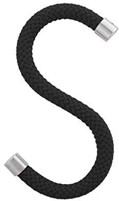 Peppermint Products LOOP HOOK | Textil-S-KLEIDERHAKEN aus Seil | 5er Set (Schwarz)