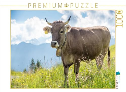 CALVENDO Puzzle Braunvieh am Fellhorn | 1000 Teile Lege-Größe 64 x 48 cm Foto-Puzzle für glückliche Stunden